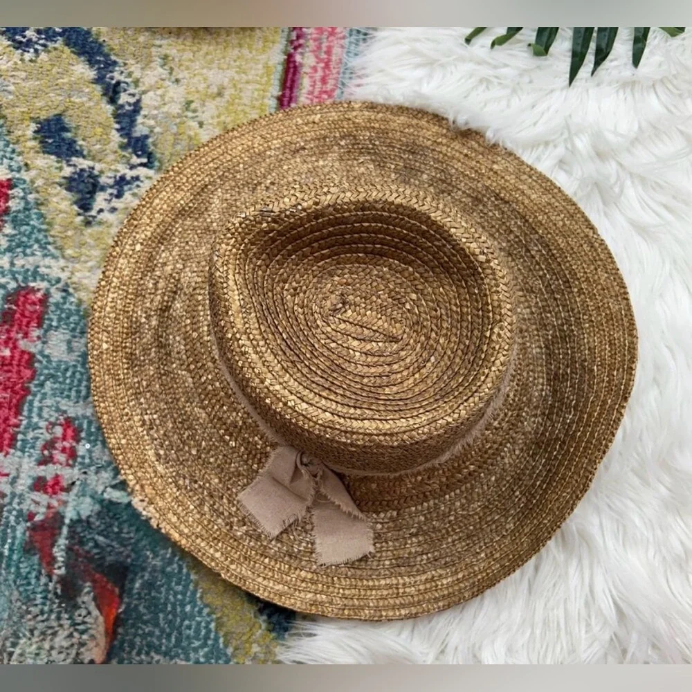 ALE by Alessandra Sun Hat Solange Bronze UPF 50+ Milan Straw Adjustable Packable - Picture 4 of 7